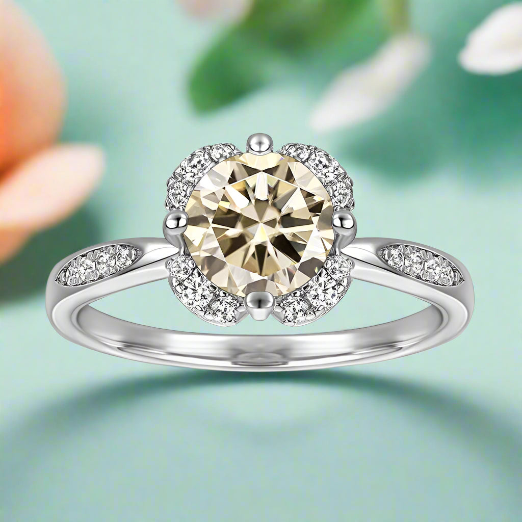 1.0 Ct Round Cut Diamond Engagement Ring-Evani Naomi Jewelry