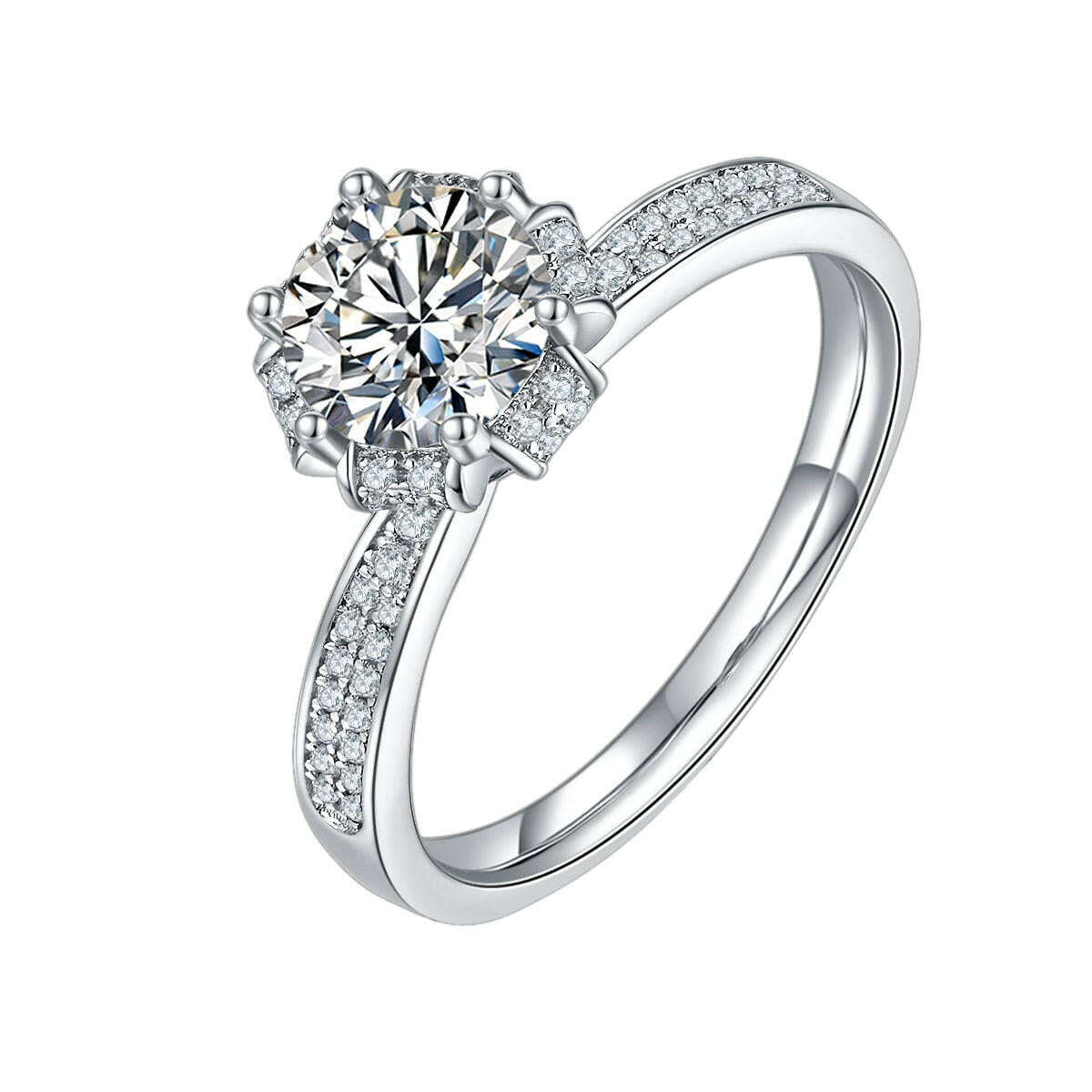 1.0 Ct Round Cut Diamond Engagement Ring-Evani Naomi Jewelry