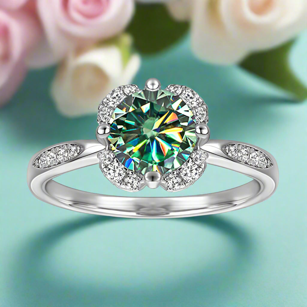 1.0 Ct Round Cut Diamond Engagement Ring-Evani Naomi Jewelry