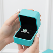 1.0 Ct Round Cut Peridot Engagement Ring-Evani Jewelry