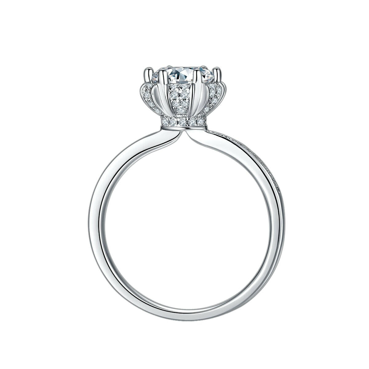 1.0 Ct Round Cut Diamond Engagement Ring-Evani Naomi Jewelry
