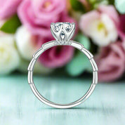 1.0 Ct Round Cut Diamond Engagement Ring-Evani Naomi Jewelry