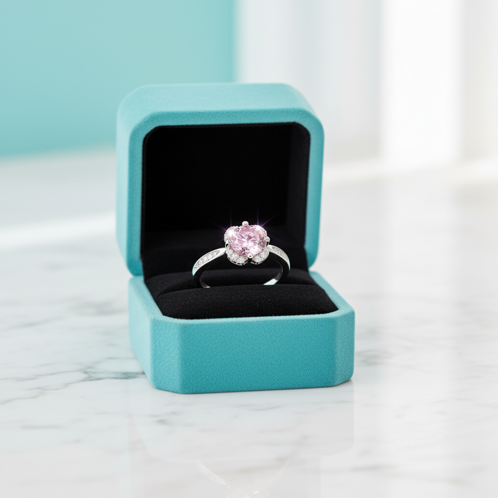 1.0 Ct Round Cut Tourmaline Birthstone Engagement Ring