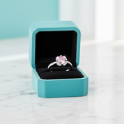 1.0 Ct Round Cut Tourmaline Birthstone Engagement Ring