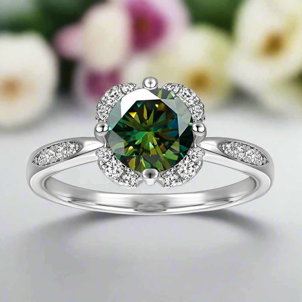 1.0 Ct Round Cut Diamond Engagement Ring-Evani Naomi Jewelry