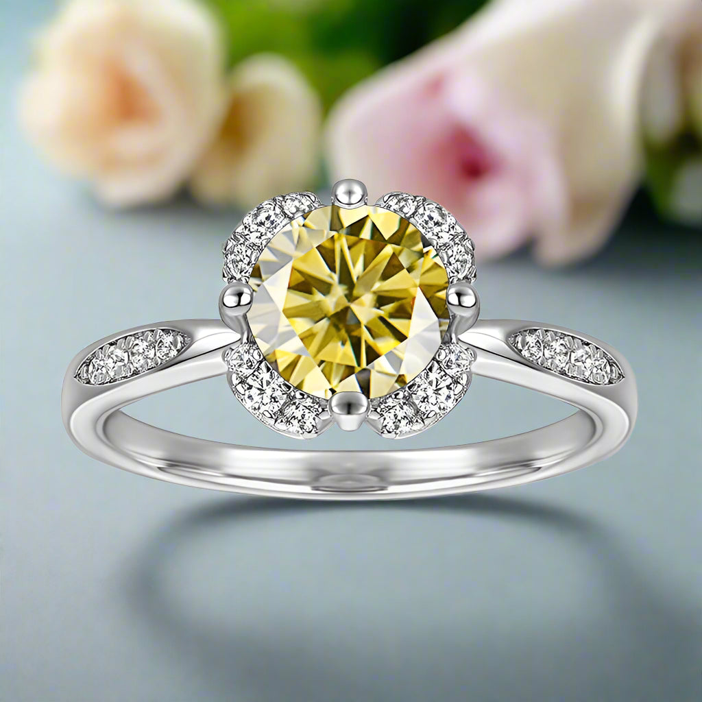 1.0 Ct Round Cut Diamond Engagement Ring-Evani Naomi Jewelry