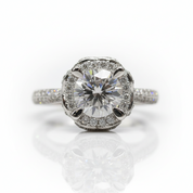 1.0 Ct Round Cut Diamond Option Engagement Ring - Evani Naomi Jewelry