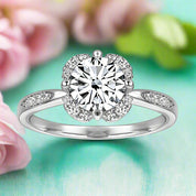 1.0 Ct Round Cut Diamond Engagement Ring-Evani Naomi Jewelry