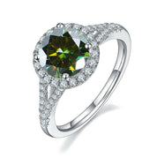 1.0 Ct Round Cut Diamond Halo Engagement Ring-Evani Naomi Jewelry