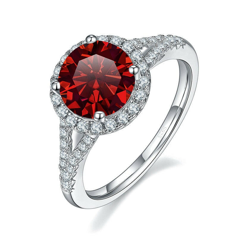 1.0 Ct Round Cut Diamond Halo Engagement Ring-Evani Naomi Jewelry