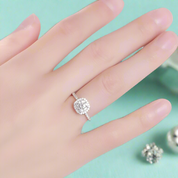 1.0 Ct Round Cut Diamond Halo Engagement Ring-Evani Naomi Jewelry