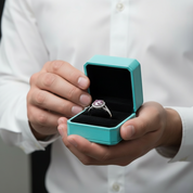 1.0 Ct Round Cut Tourmaline Halo Engagement Ring