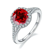 1.0 Ct Round Cut Diamond Halo Engagement Ring-Evani Naomi Jewelry