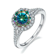 1.0 Ct Round Cut Diamond Halo Engagement Ring-Evani Naomi Jewelry