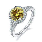 1.0 Ct Round Cut Diamond Halo Engagement Ring-Evani Naomi Jewelry