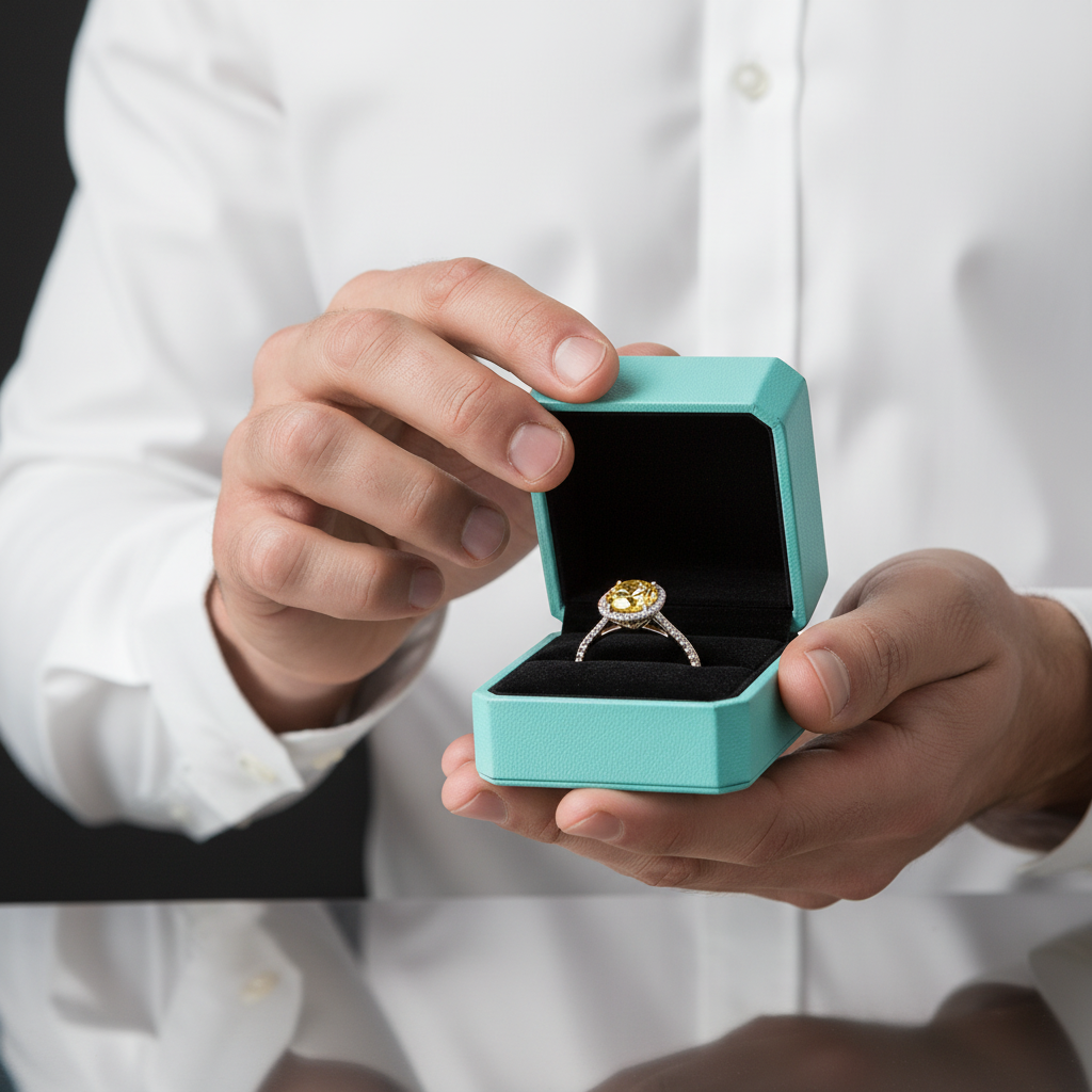 1.0 Ct Round Cut Diamond Halo Engagement Ring