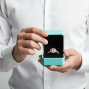 1.0 Ct Round Cut Topaz Birthstone Halo Engagement Ring