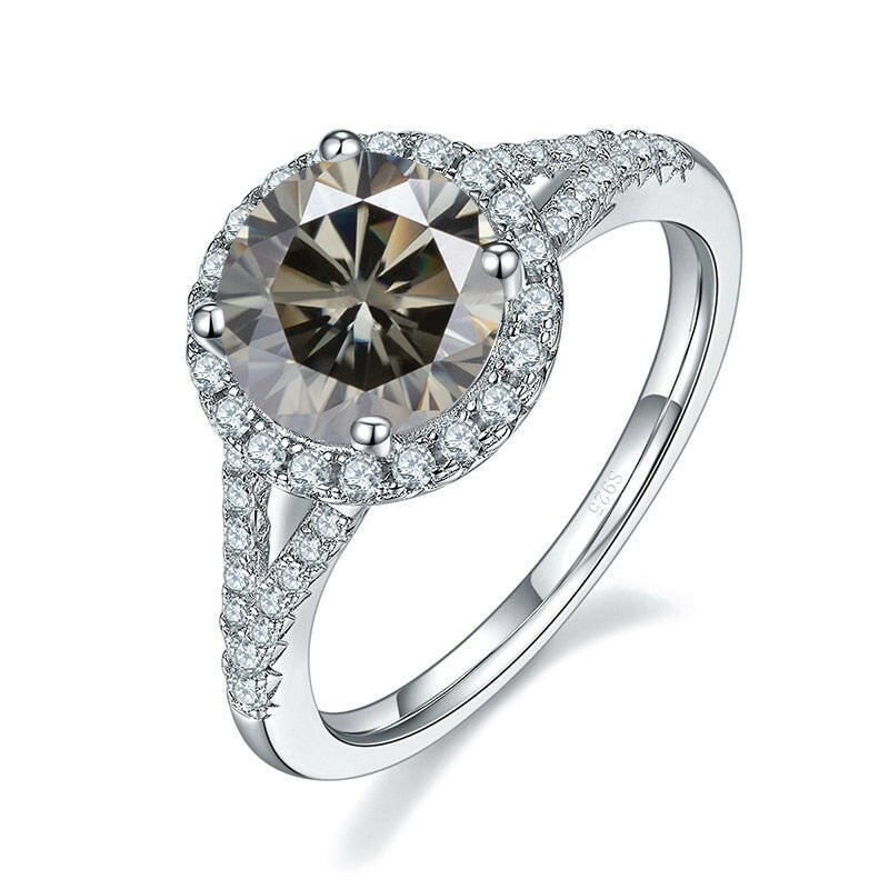 1.0 Ct Round Cut Diamond Halo Engagement Ring-Evani Naomi Jewelry