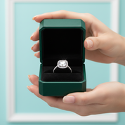 1.0 Ct Round Cut Diamond Option Halo Engagement Ring - Evani Naomi Jewelry