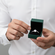1.0 Ct Round Cut Diamond Option Heart Prong Engagement Ring