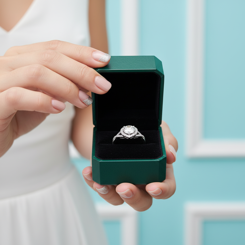 1.0 Ct Round Cut Diamond Option Heart Style Engagement Ring - Evani Naomi Jewelry