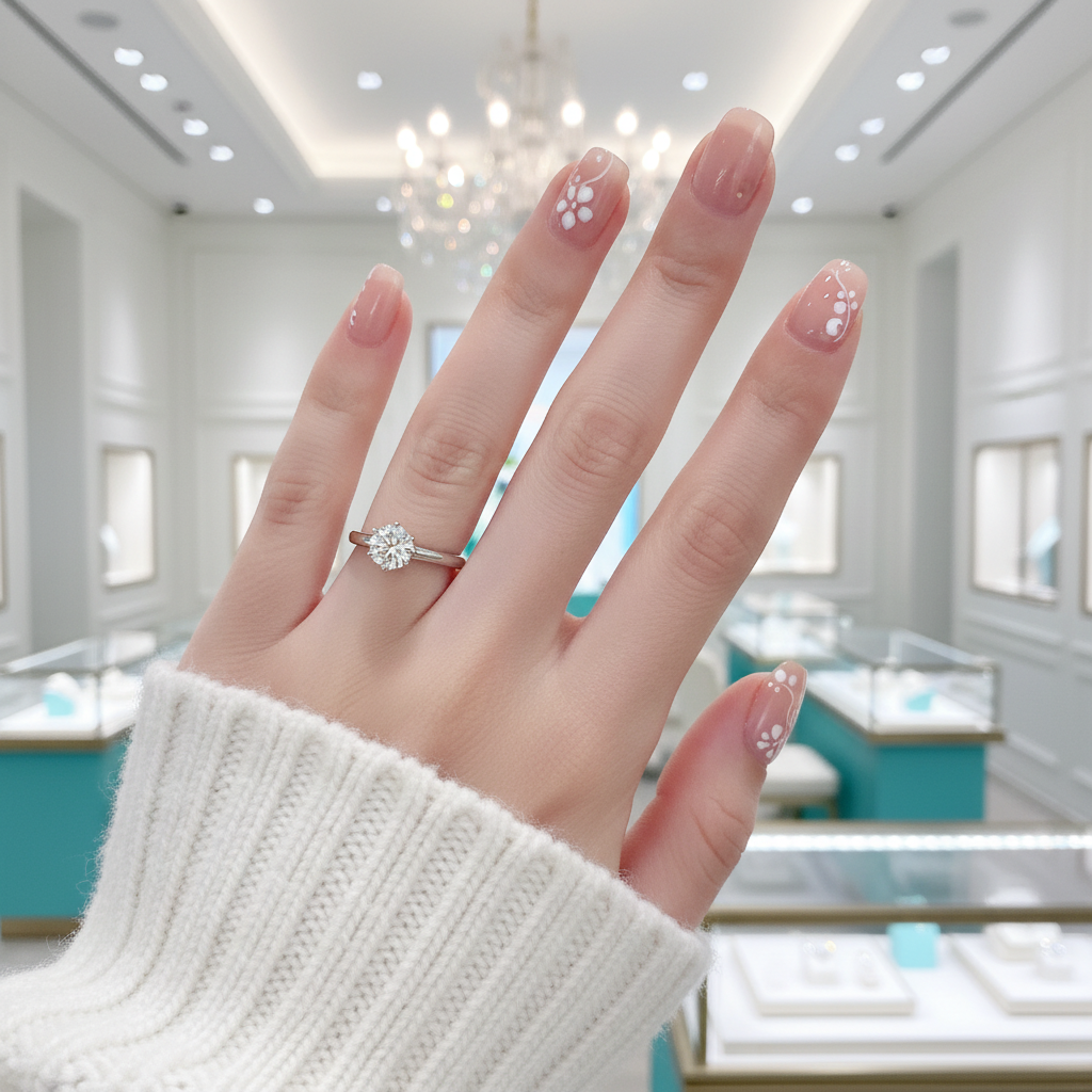 1.0 Ct Round Cut Diamond Hidden Halo Engagement Ring-Evani Jewelry