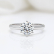 1.0 Ct Round Cut Diamond Option Hidden Halo Engagement Ring