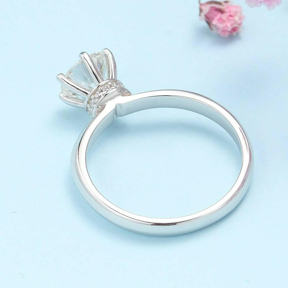 1.0 Ct Round Cut Diamond Hidden Halo Engagement Ring-Evani Naomi Jewelry