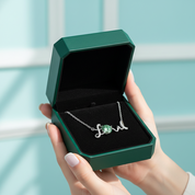 1.0 Ct Round Cut Diamond Option Love Necklace