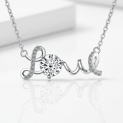 1.0 Ct Round Cut Diamond Option Love Necklace