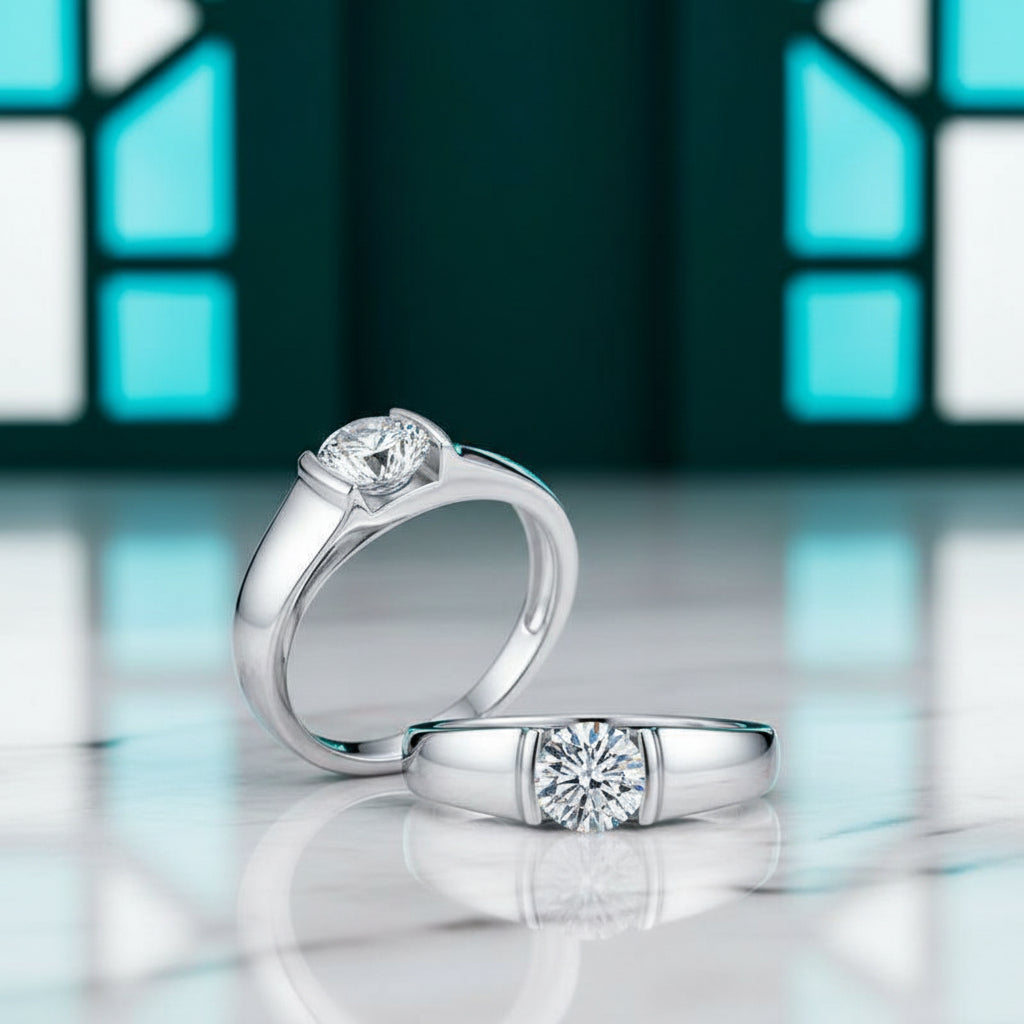 1.0 Ct Round Cut Diamond Men's Ring-Evani Jewelry