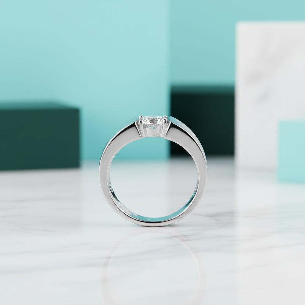 1.0 Ct Round Cut Diamond Men's Solitaire Wedding Ring-Evani Jewelry