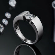 1.0 Ct Round Cut Diamond Men's Solitaire Wedding Ring-Evani Naomi Jewelry