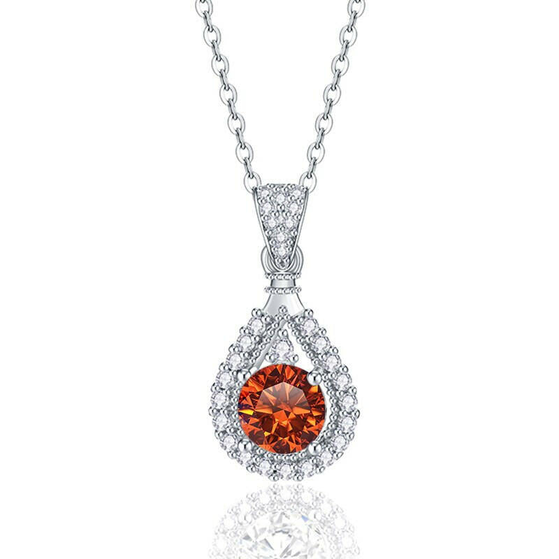 1.0 Ct Round Cut Diamond Pendant Necklace-Evani Naomi Jewelry