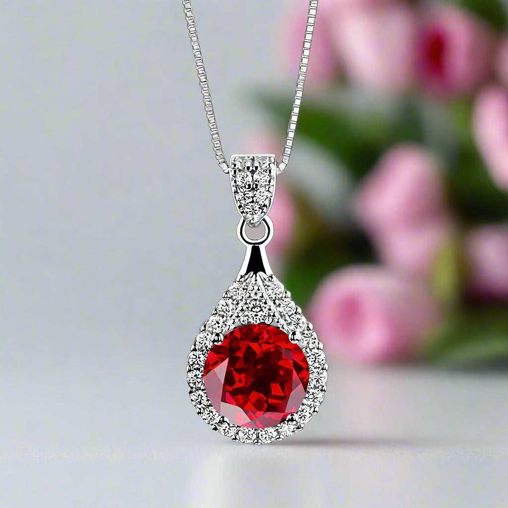 1.0 Ct Round Cut Diamond Pendant Necklace-Evani Naomi Jewelry