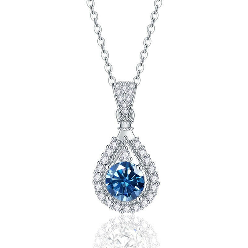 1.0 Ct Round Cut Diamond Pendant Necklace-Evani Naomi Jewelry