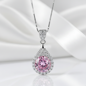 1.0 Ct Round Cut Tourmaline Birthstone Pendant Necklace