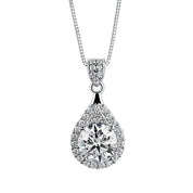 1.0 Ct Round Cut Diamond Pendant Necklace-Evani Naomi Jewelry