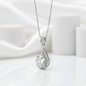 1.0 Ct Round Cut Diamond Birthstone Pendant Necklace-Evani Jewelry
