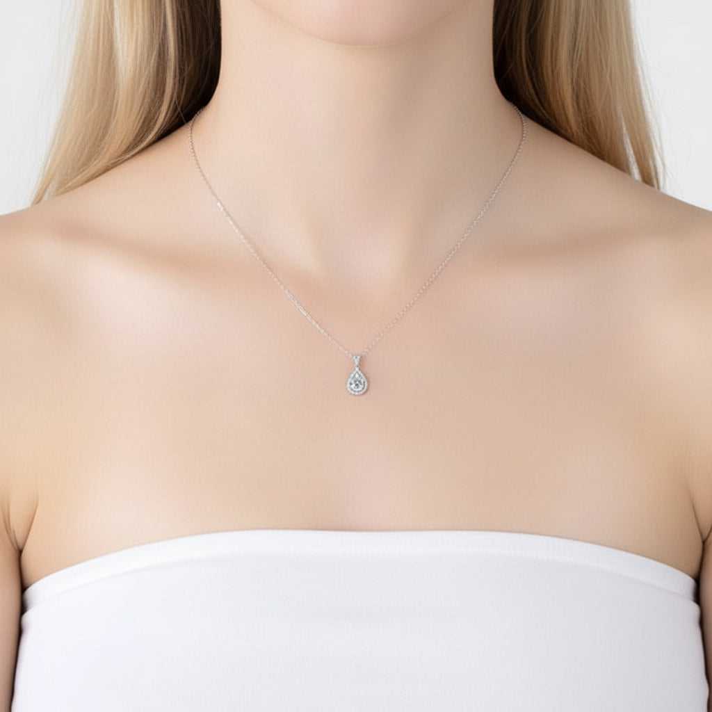 1.0 Ct Round Cut Diamond Birthstone Pendant Necklace-Evani Jewelry