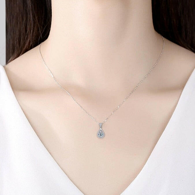 1.0 Ct Round Cut Diamond Pendant Necklace-Evani Naomi Jewelry