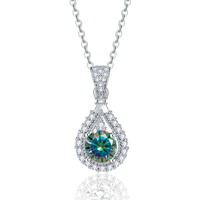1.0 Ct Round Cut Diamond Pendant Necklace-Evani Naomi Jewelry