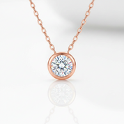 1.0 Ct Round Cut Diamond OptionPendant Necklace