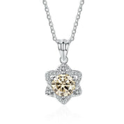 1.0 Ct Round Cut Diamond Star Pendant Necklace-Evani Naomi Jewelry