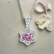 1.0 Ct Round Cut Diamond Star Pendant Necklace-Evani Naomi Jewelry