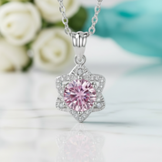 1.0 Ct Round Cut Star Tourmaline Birthstone Pendant Necklace
