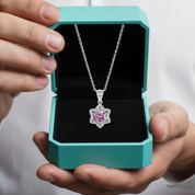 1.0 Ct Round Cut Star Tourmaline Birthstone Pendant Necklace