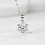 1.0 Ct Round Cut Diamond Option Star Pendant Necklace