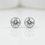 1.0 Ct Round Cut Diamond Option Stud Earrings - Evani Naomi Jewelry