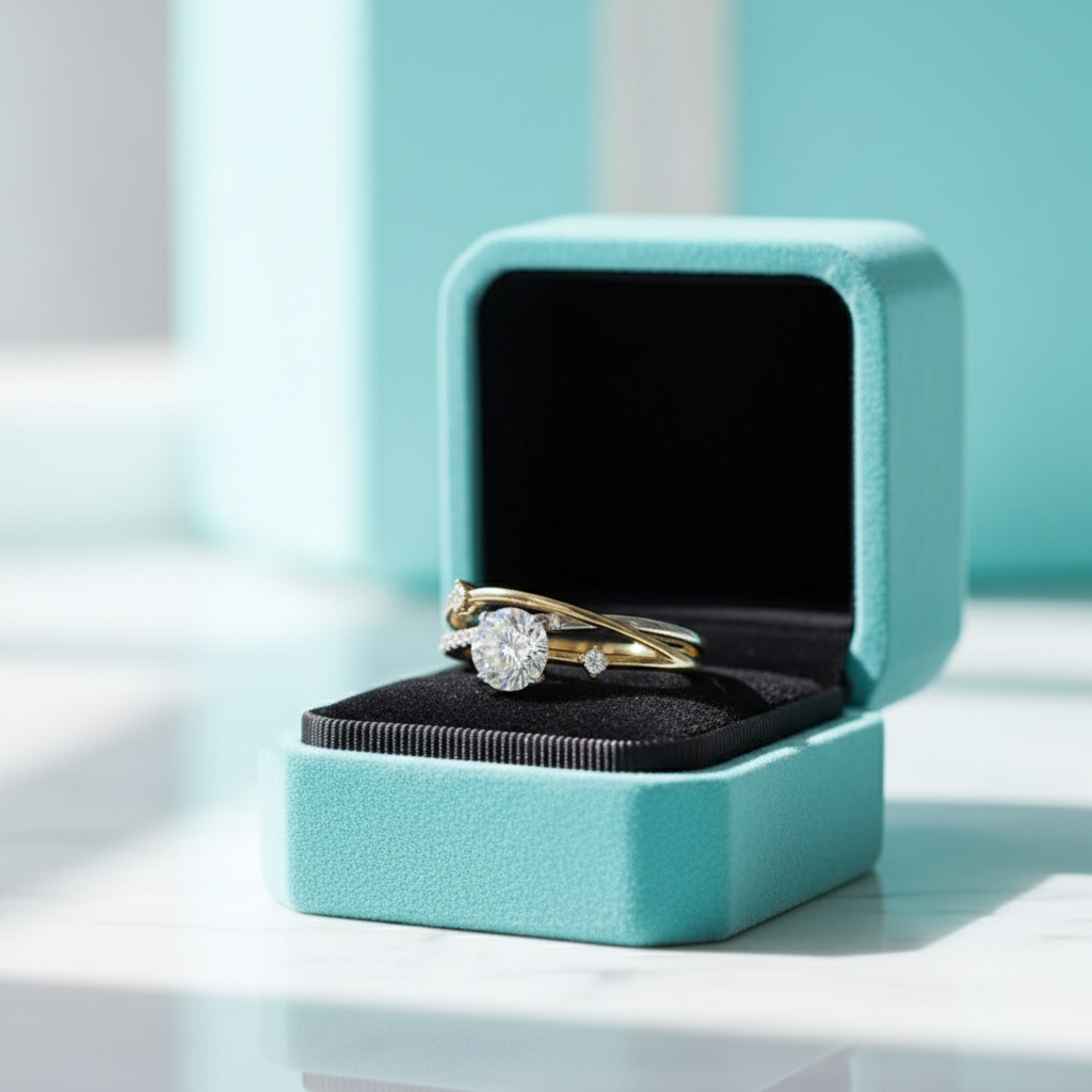 1.0 Ct Round Cut Diamond Birthstone Wedding Ring-Evani Jewelry